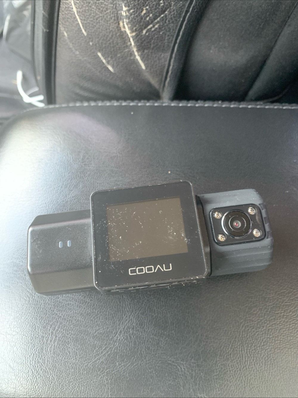 COOAU Black Dash Cam with LCD Screen